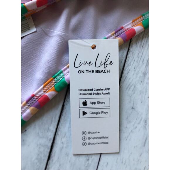 Cupshe two-piece bathing suit boho paisley size Small - Picture 5 of 8